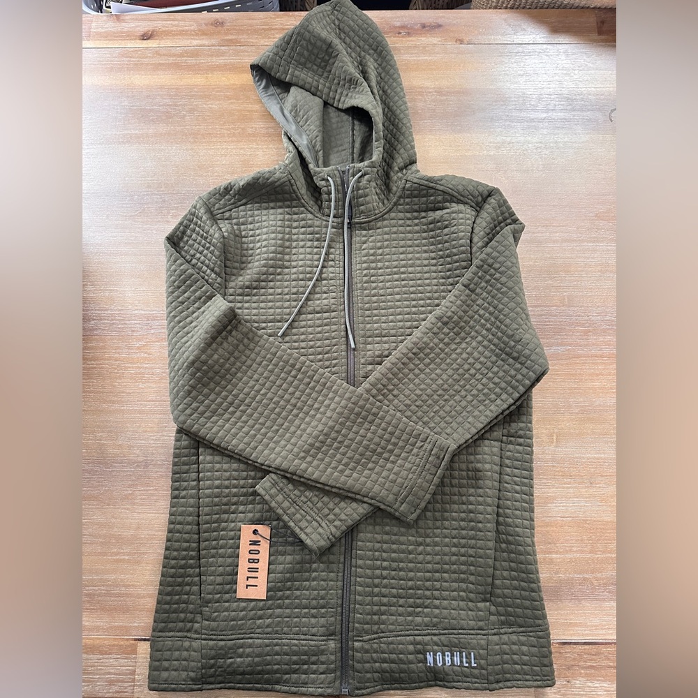 NOBULL Olive Quilted Hoodie Jacket Men’s size M